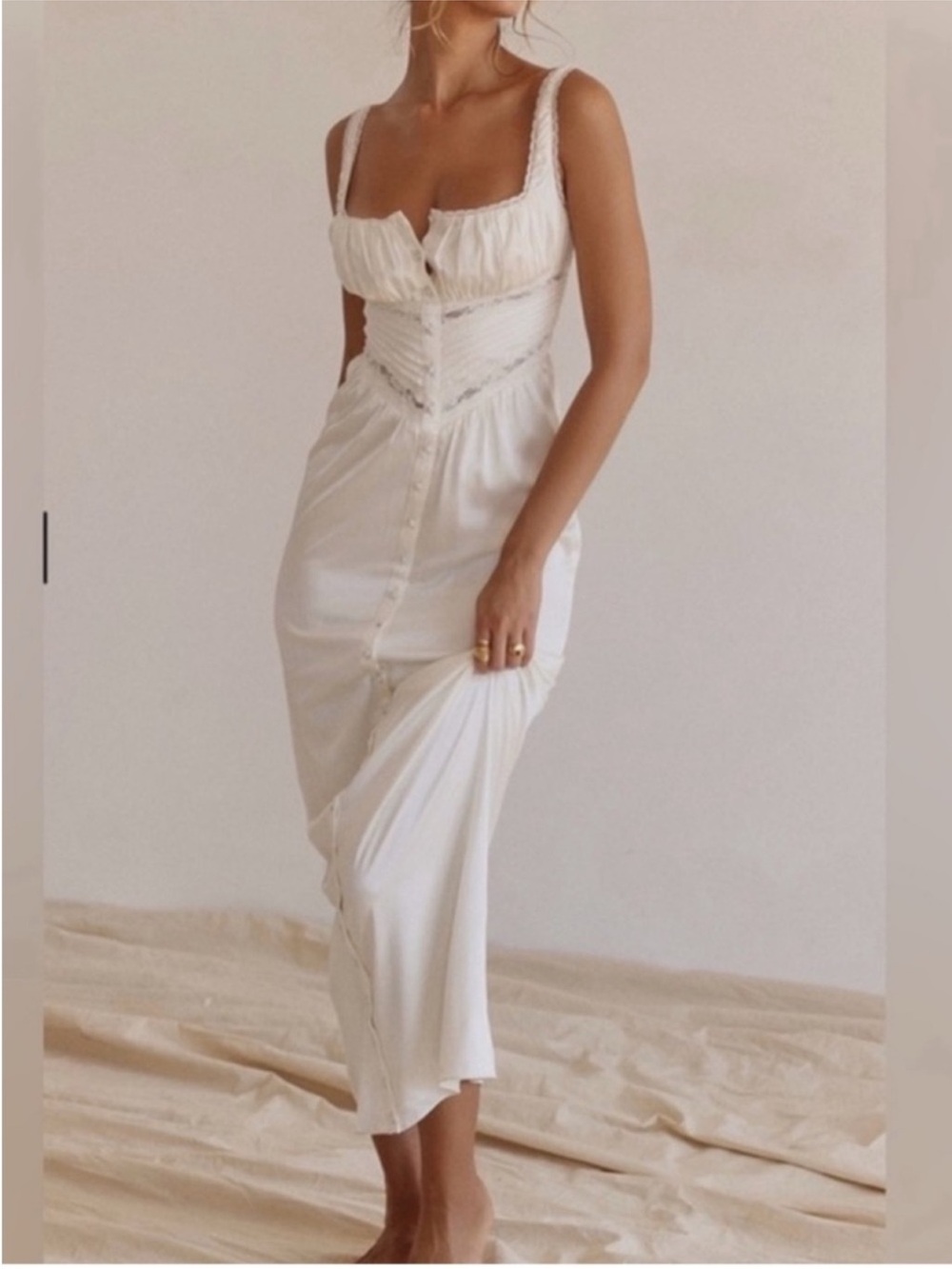 ✨NEW✨ House of CB Illiana Silk Dress in Ivory